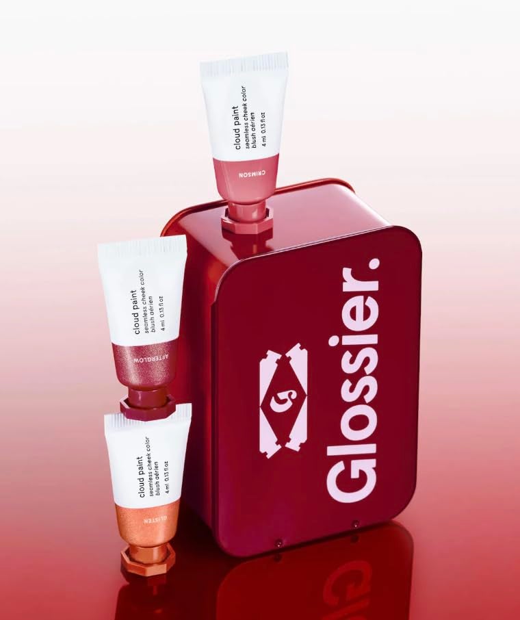 Glossier Mini Cloud Paint Blush Trio Holiday Gift Set: Crimson, Glisten & Afterglow - Image 3